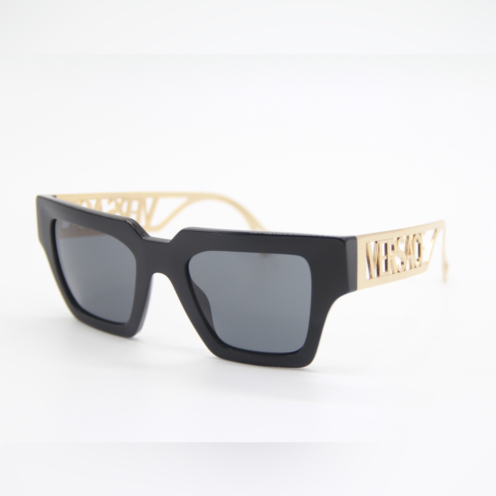 NEW VERSACE WOMEN’S SUNGLASSES VE4431 GB1/87 EYEWEAR VERSACE MOD 4431 BLACK - Picture 2 of 13